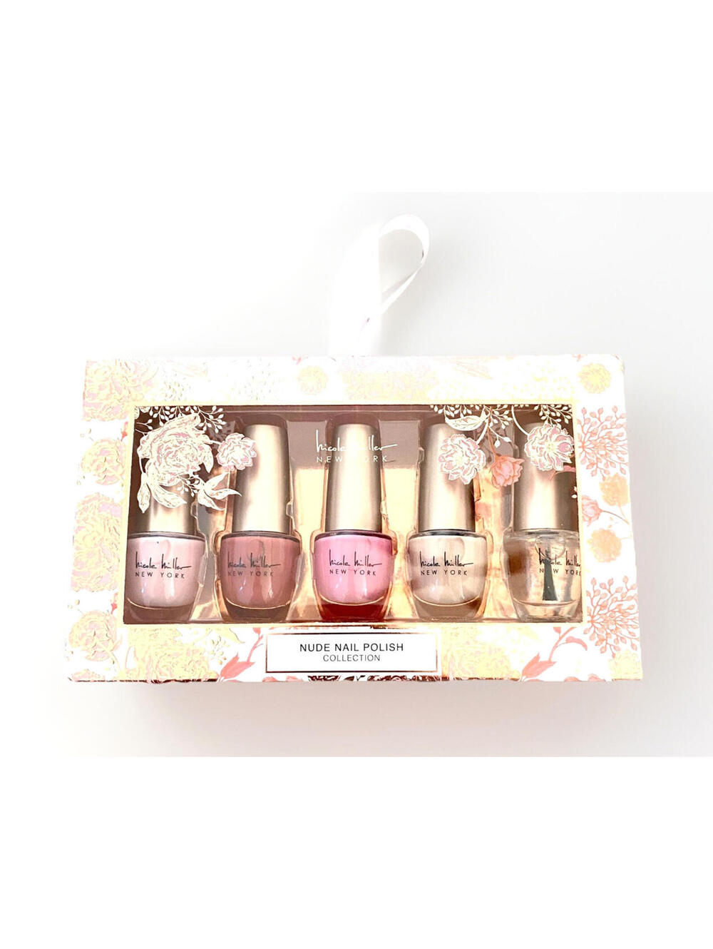 NWT Nicole Miller 5-Piece Nude Nail Polish Collection Pink Clear (FULL SIZE!)